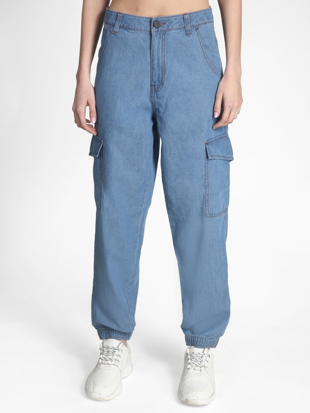 

IVOC Women Classic cargo Jeans, Blue