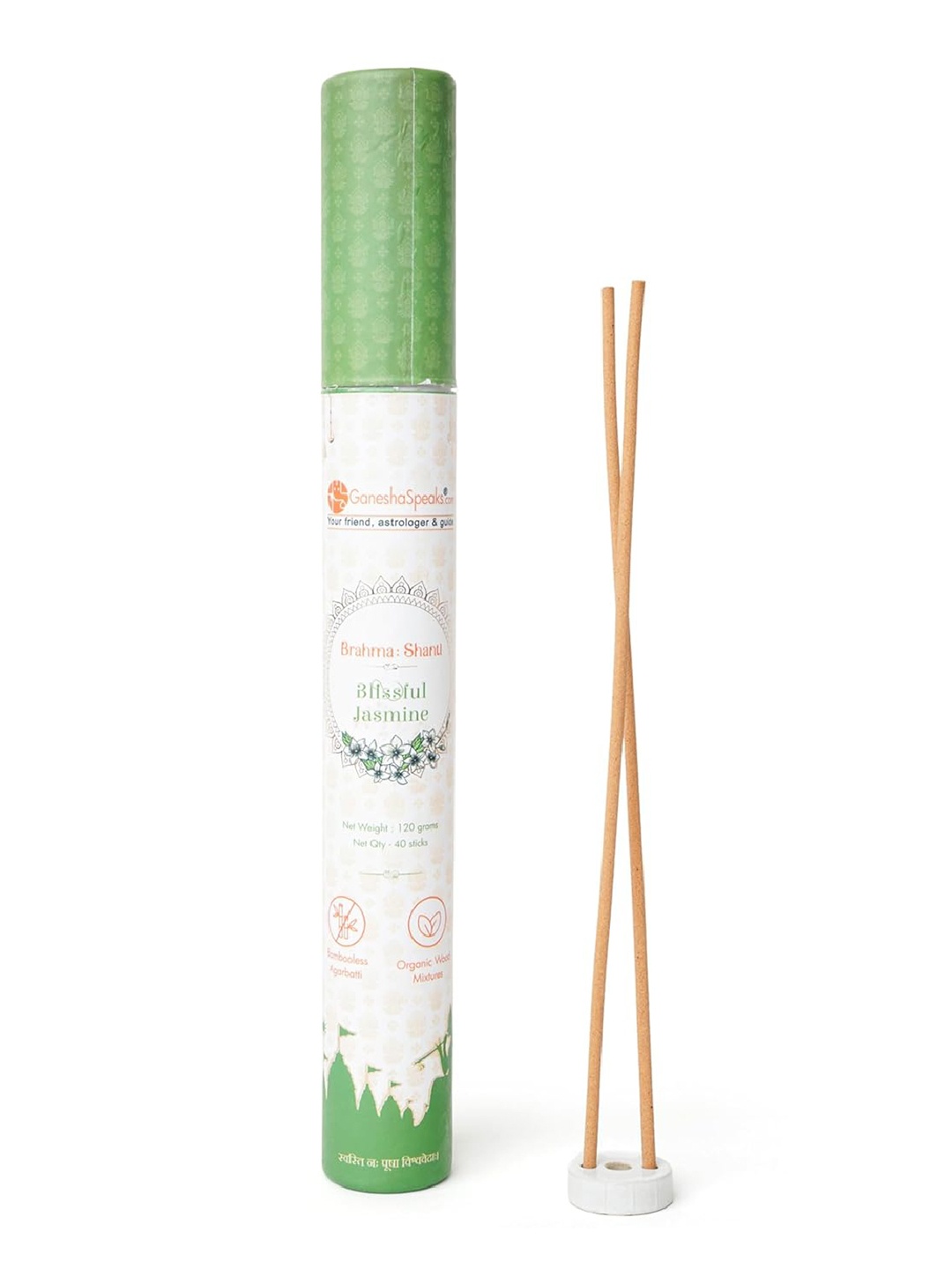 

GaneshaSpeaks Blue Jasmine Wooden Incense Sticks, Green