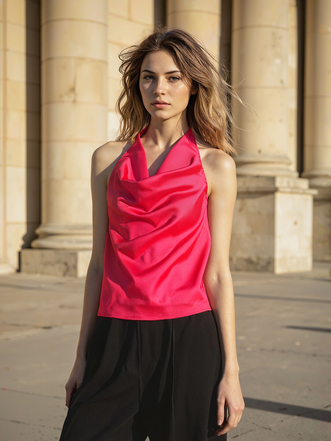 

H&M Halter Neck Tops, Red