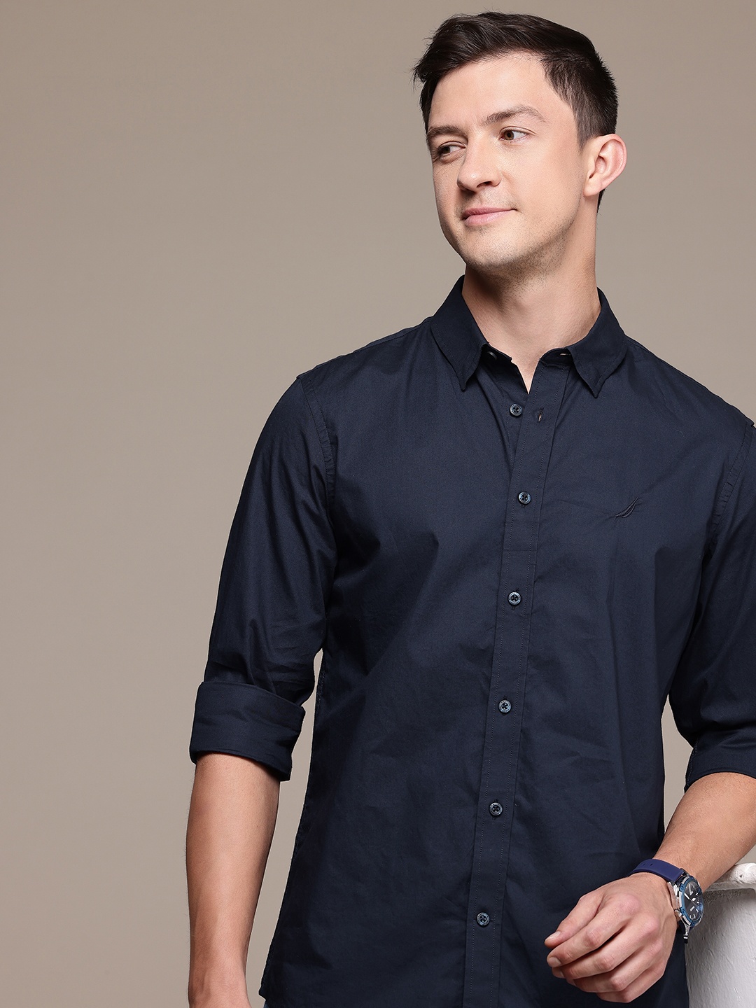 

Nautica Slim Fit Casual Shirt, Navy blue