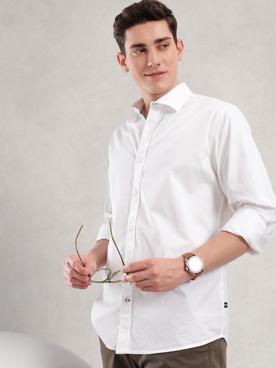 

Nautica Classic Pure Cotton Casual Shirt, White
