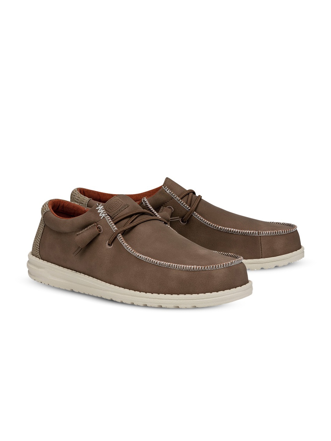 

HEYDUDE Men Wally Fabricated Leather Slip-On, Tan