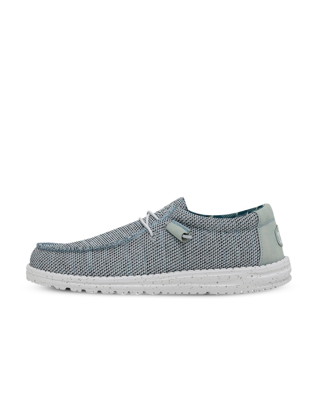 

HEYDUDE Men Wally Woven Design Slip-On Loafers, Grey melange