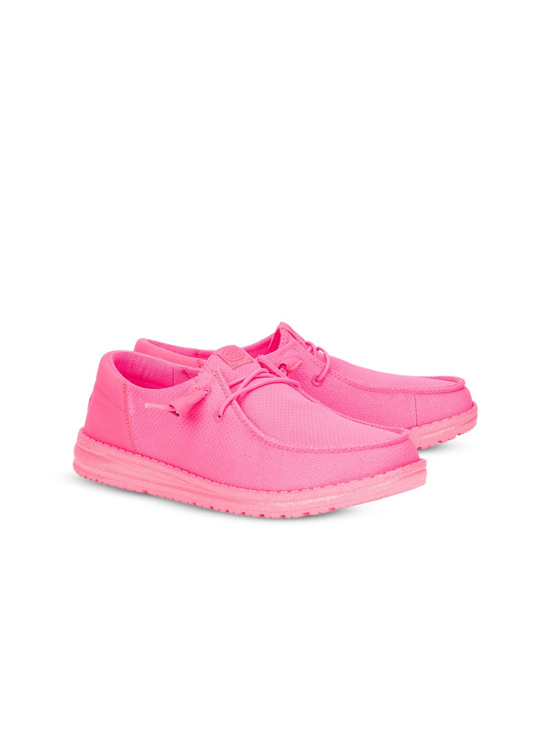 

HEYDUDE Women Wendy Round Toe Lace-Up Slip-On, Pink