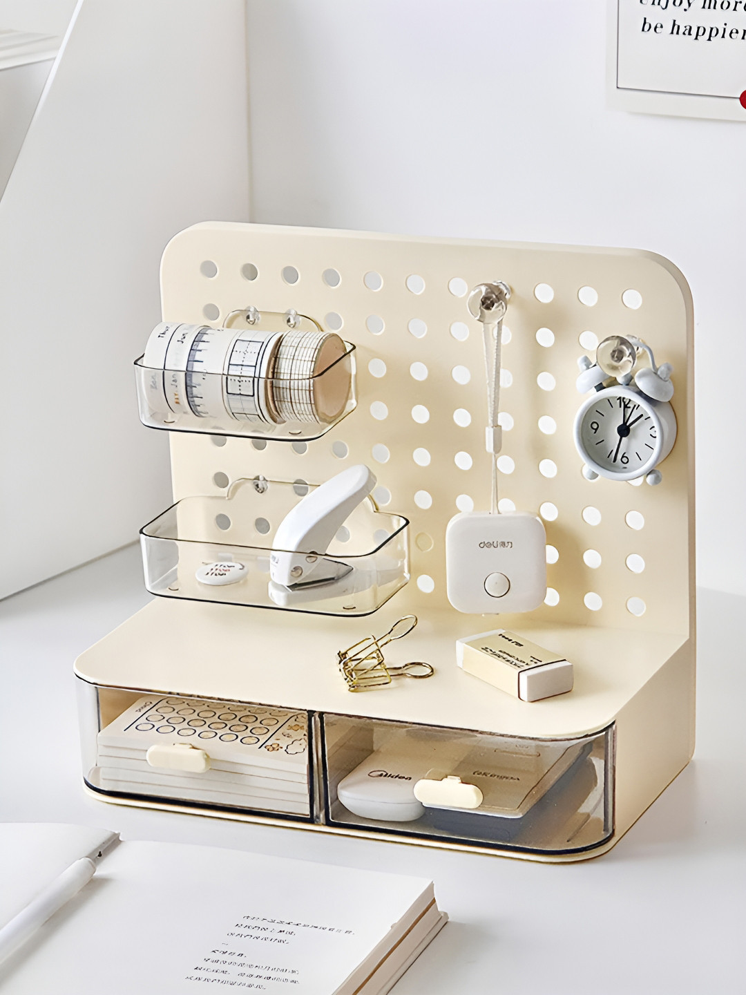 

HOUSE OF QUIRK Beige Card Stand Display Desk Organiser