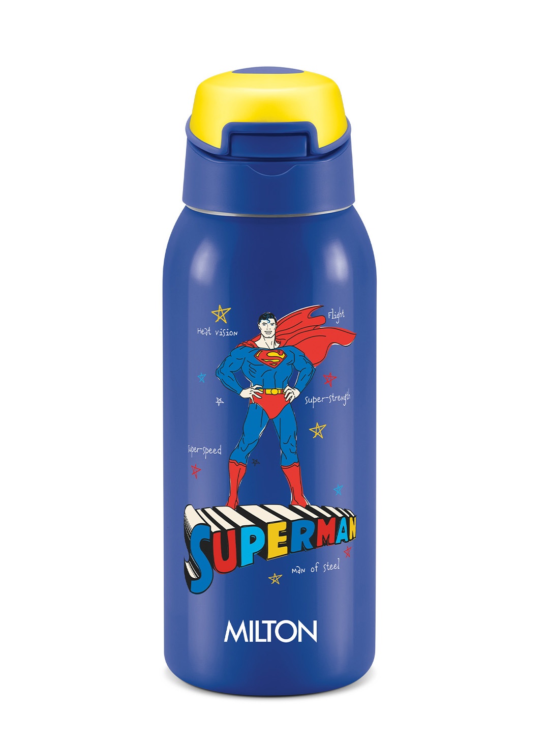 

Milton Kids Sportive 400 Navy Blue Superman Printed Vacuum Insulated Water Bottle 400 ml