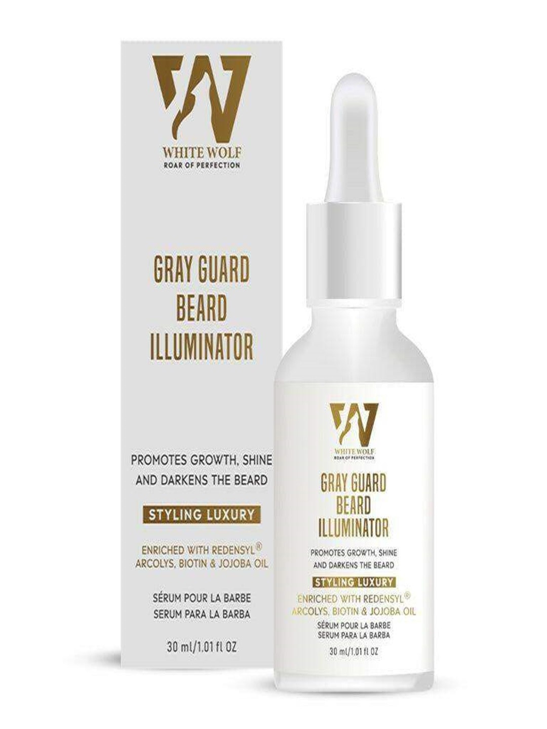 

White Wolf Gray Guard Beard Illuminating Serum - 30 ml, Off white