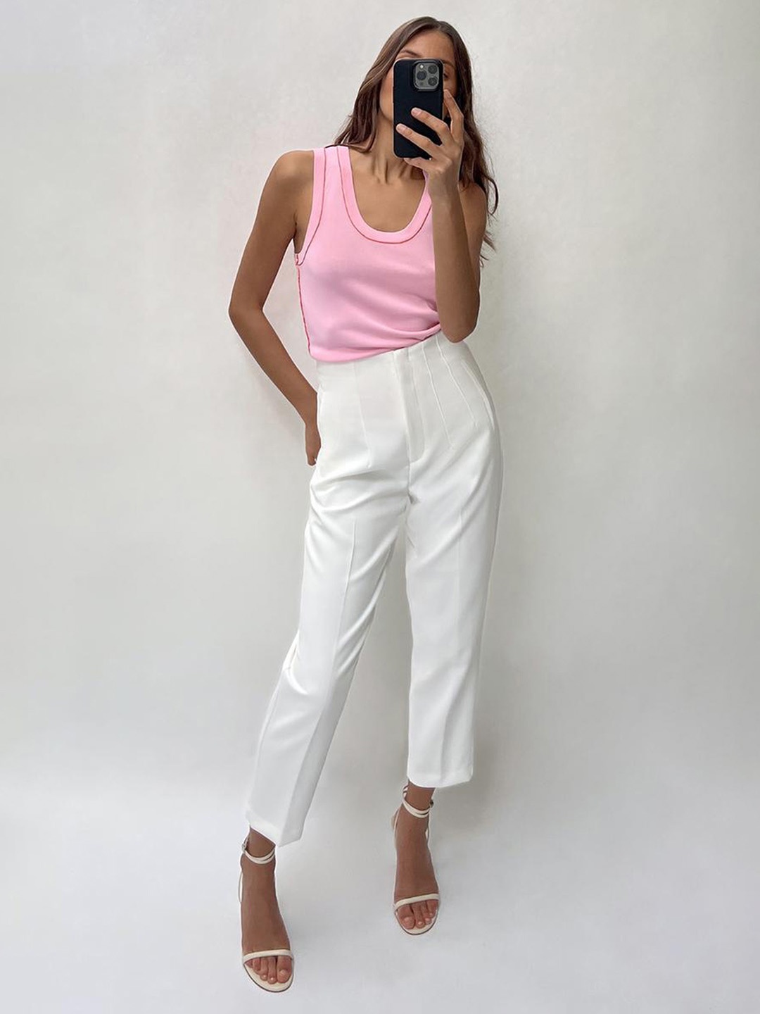 

LULU & SKY Women Solid Scoop Neck Top, Pink