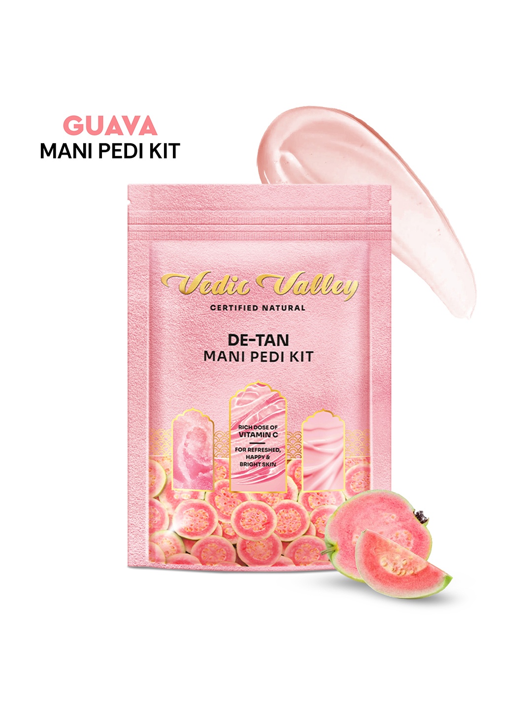

Vedic Valley 5 Step Guava & Almond Manicure Pedicure Kit - 75 g, Pink