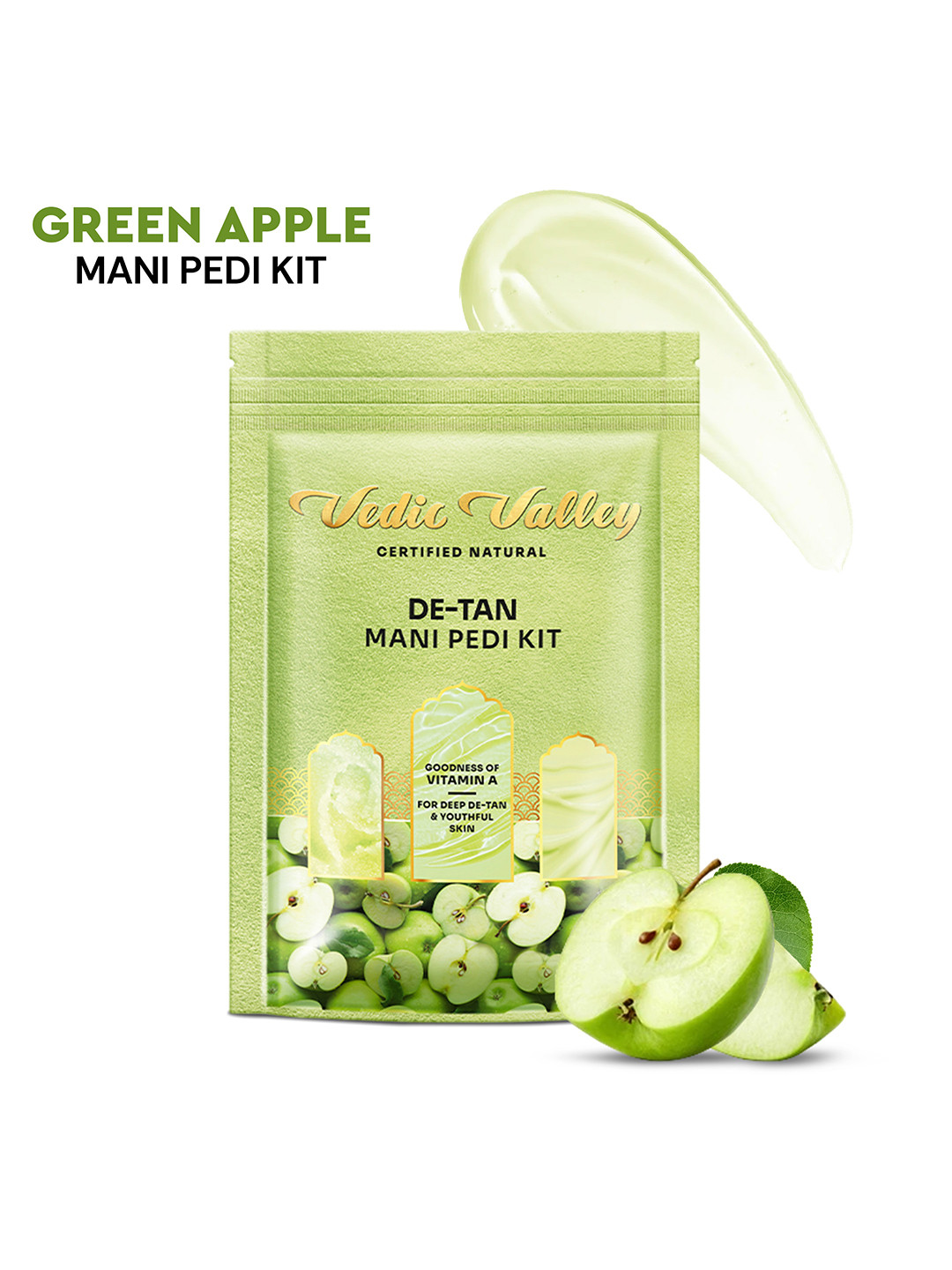 

Vedic Valley 5 Step Apple & Honey Detan Manicure Pedicure Kit - 75 g, Green