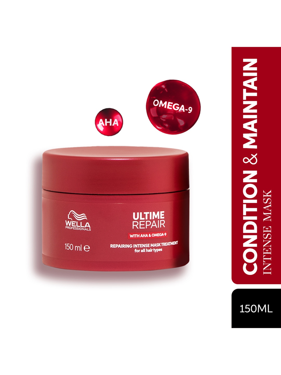 

WELLA PROFESSIONALS Ultime Repair Intense Mask with AHA & Omega-9 - 150ml, Red