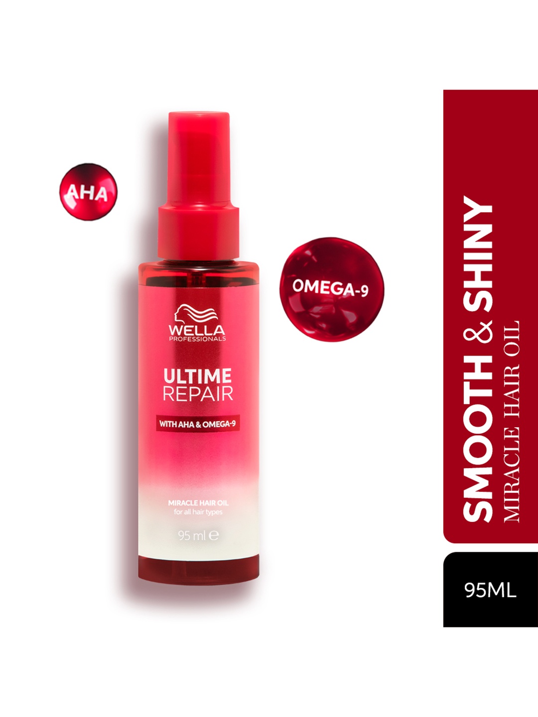 

WELLA PROFESSIONALS Ultime Repair Miracle Hair Oil with AHA & Omega-9 - 95ml, Red