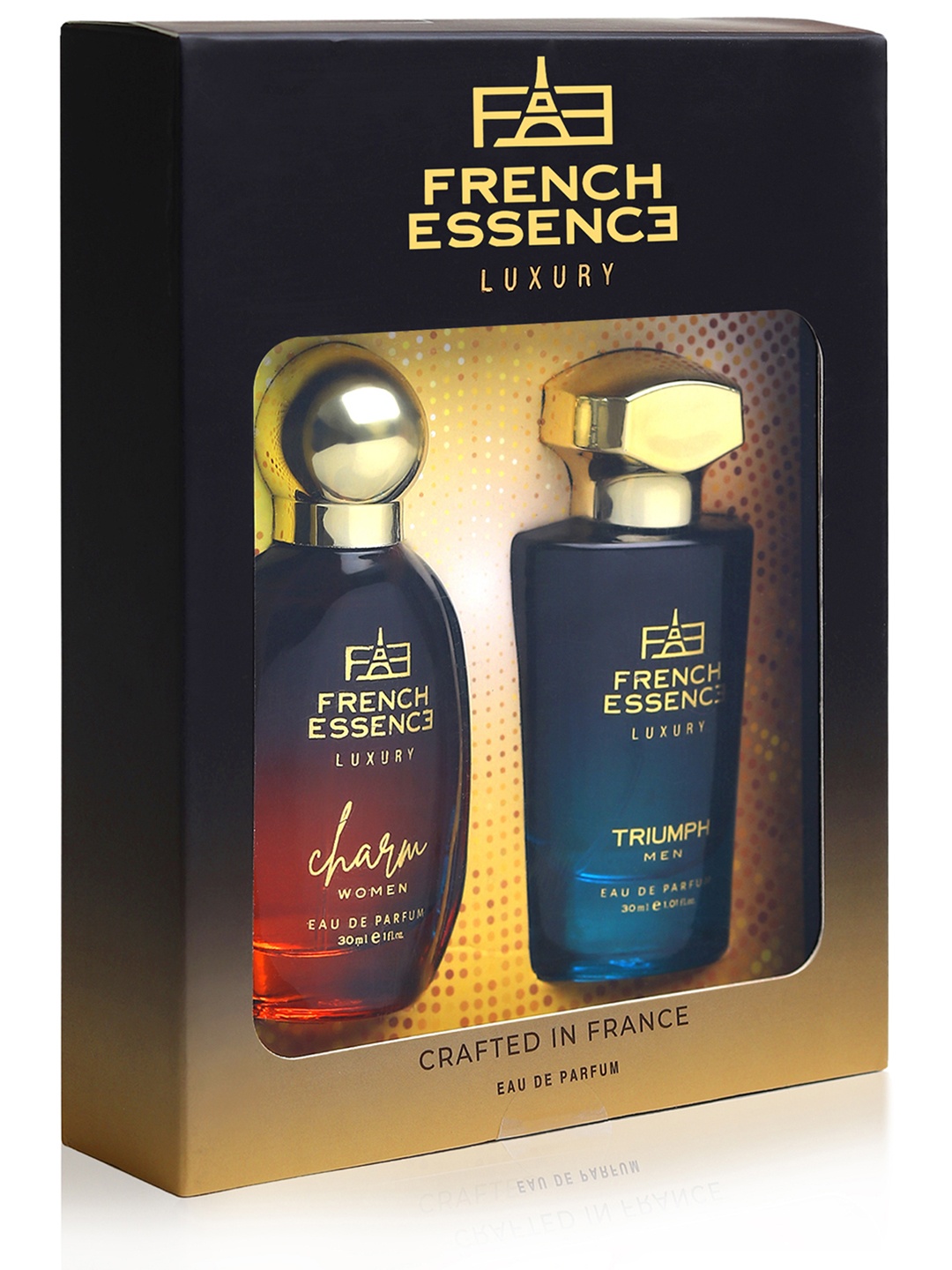 

FRENCH ESSENCE Set Of 2 Charm & Triumph Long Lasting Eau De Parfum - 30 ml Each, Multi