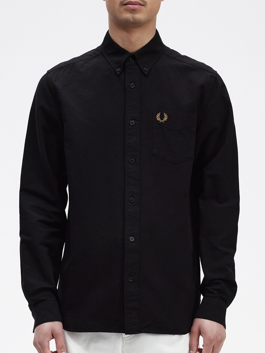 

Fred Perry Men Solid Slim Fit Pure Cotton Casual Shirt, Black