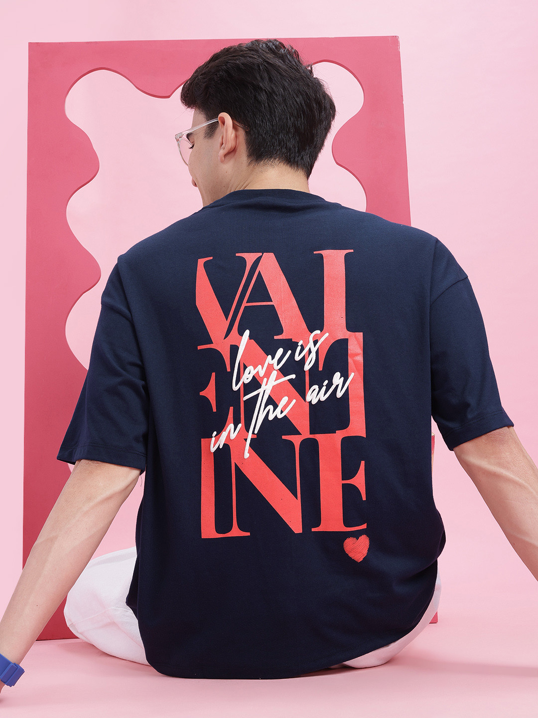 

Mast & Harbour Twin Collection Printed Relaxed T-shirt, Navy blue