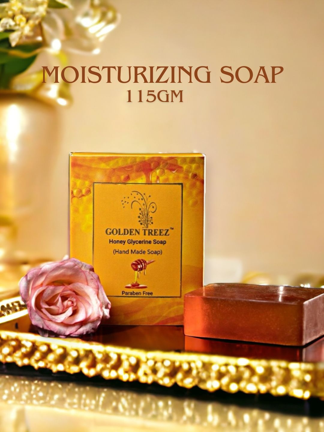 

Golden Treez Honey Glycerine Soap - 115 g, Yellow