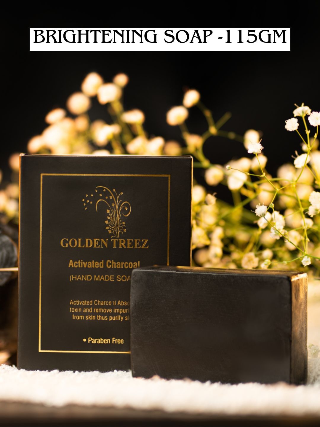 

Golden Treez Activated Charcoal Soap - 115 g, Black