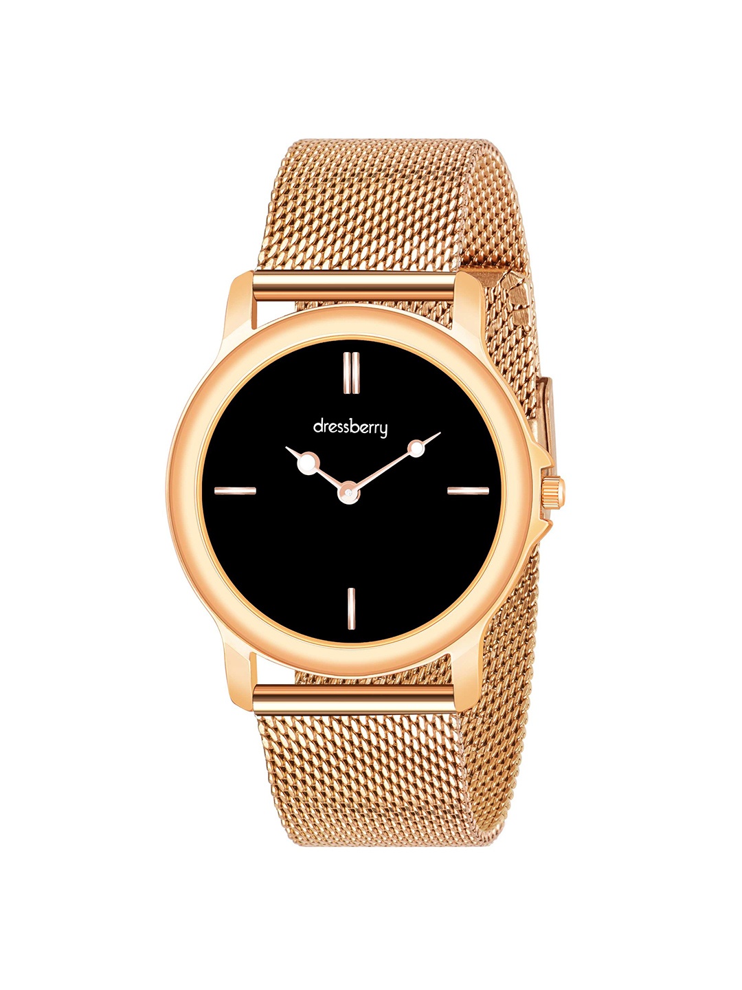 

DressBerry Women Dial & Stainless Steel Straps Analogue Watch 181 Charcoal Charm dial, Black