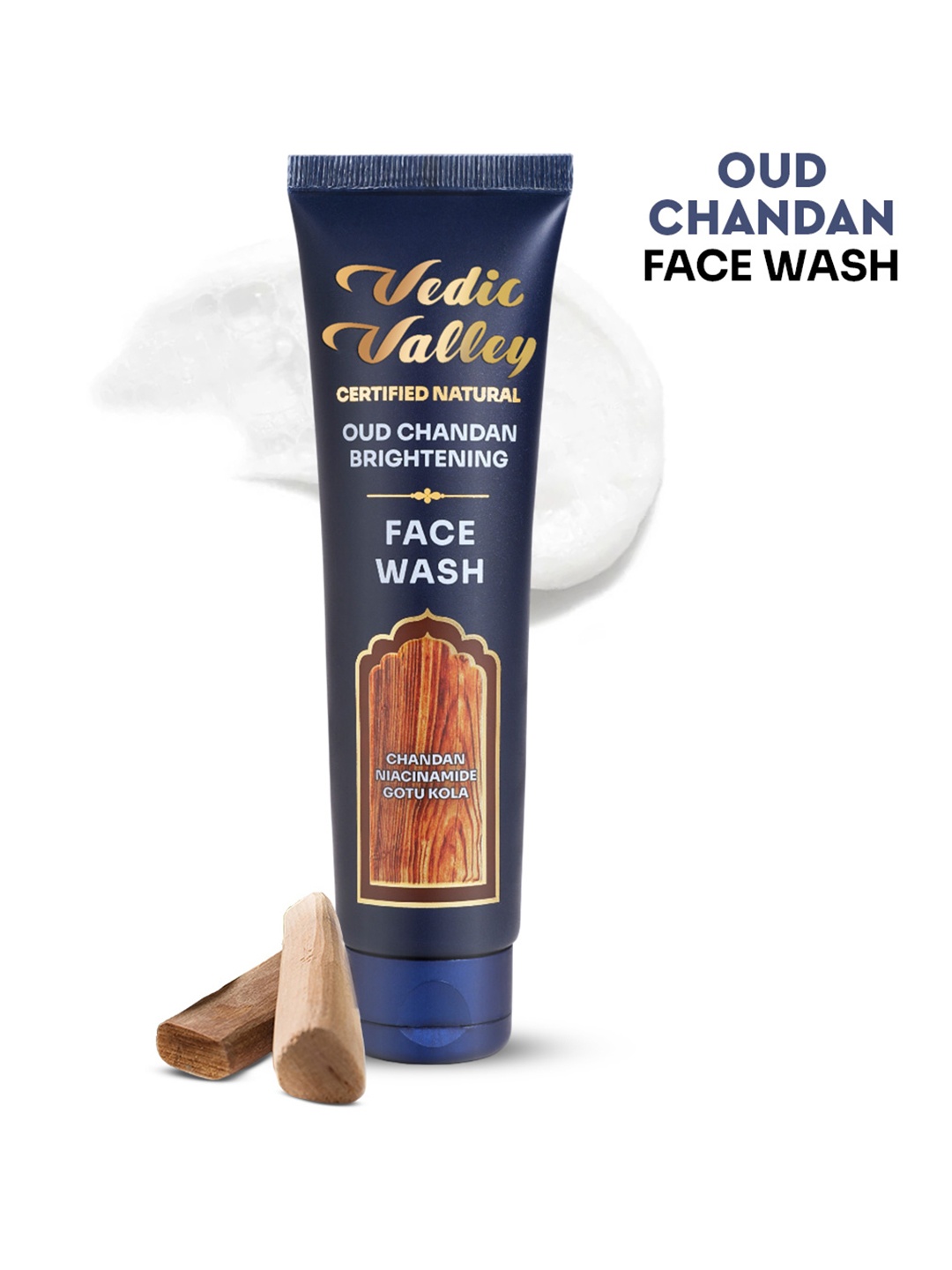 

Vedic Valley Oud Chandan Brightening Face Wash - 100 ml, Navy blue