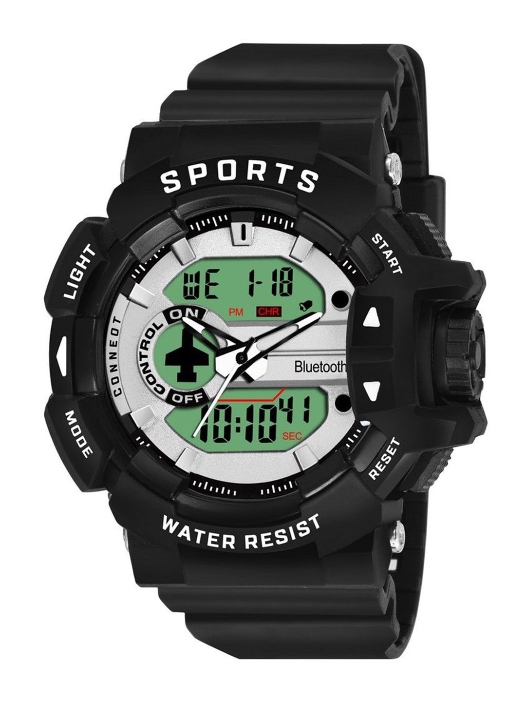 

Walrus Men Dial & Textured Straps Analogue and Digital Watch WWTM-SPORTS-V-070202D, Silver