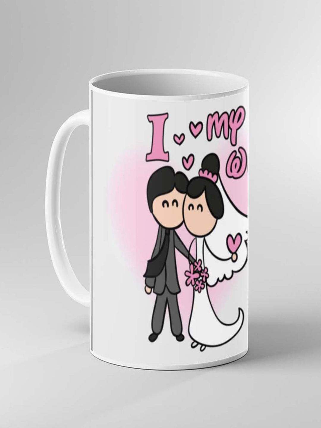 

Keviv White & Pink Text or Slogans Printed Ceramic Glossy Mugs 325 ml