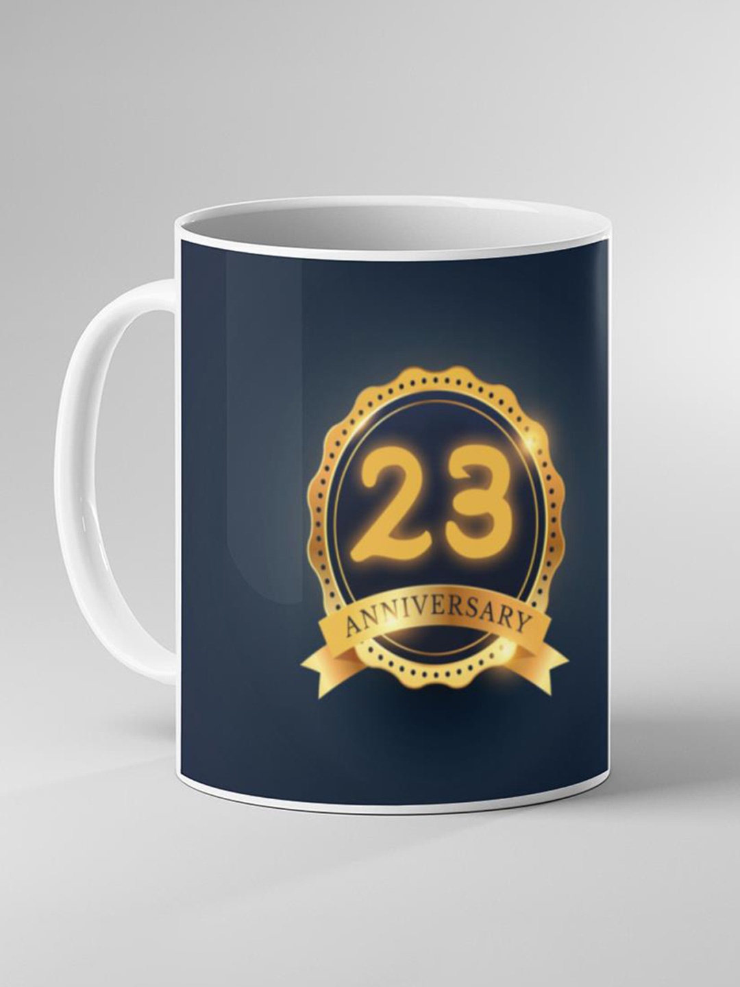 

Keviv White & Black Text or Slogans Printed Ceramic Glossy Mug 325ml
