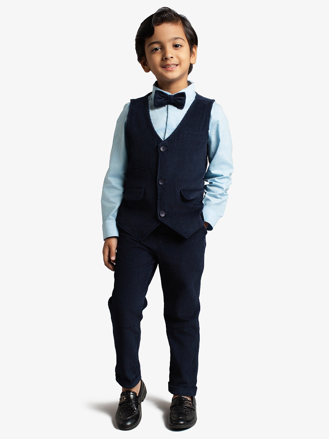 

Ed-a-Mamma Boys 4-Piece Pure Cotton Party Suit, Navy blue