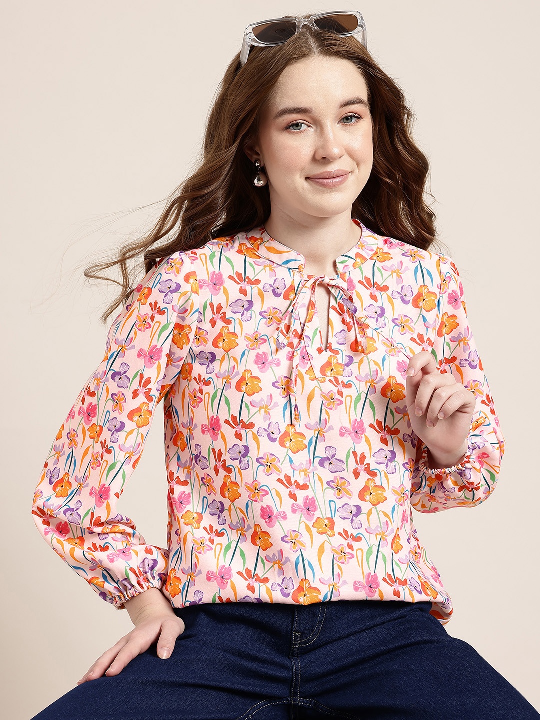 

HERE&NOW Floral Printed Top, Multi