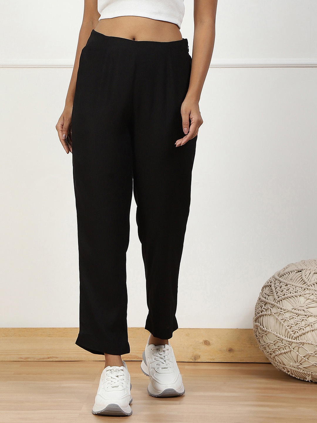 

Biba Women Knitted Palazzos, Black