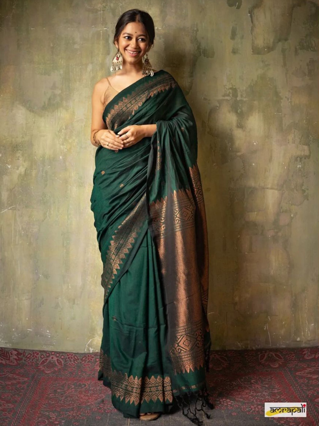 

Kriyansh Zari Art Silk Designer Kanjeevaram Saree, Green