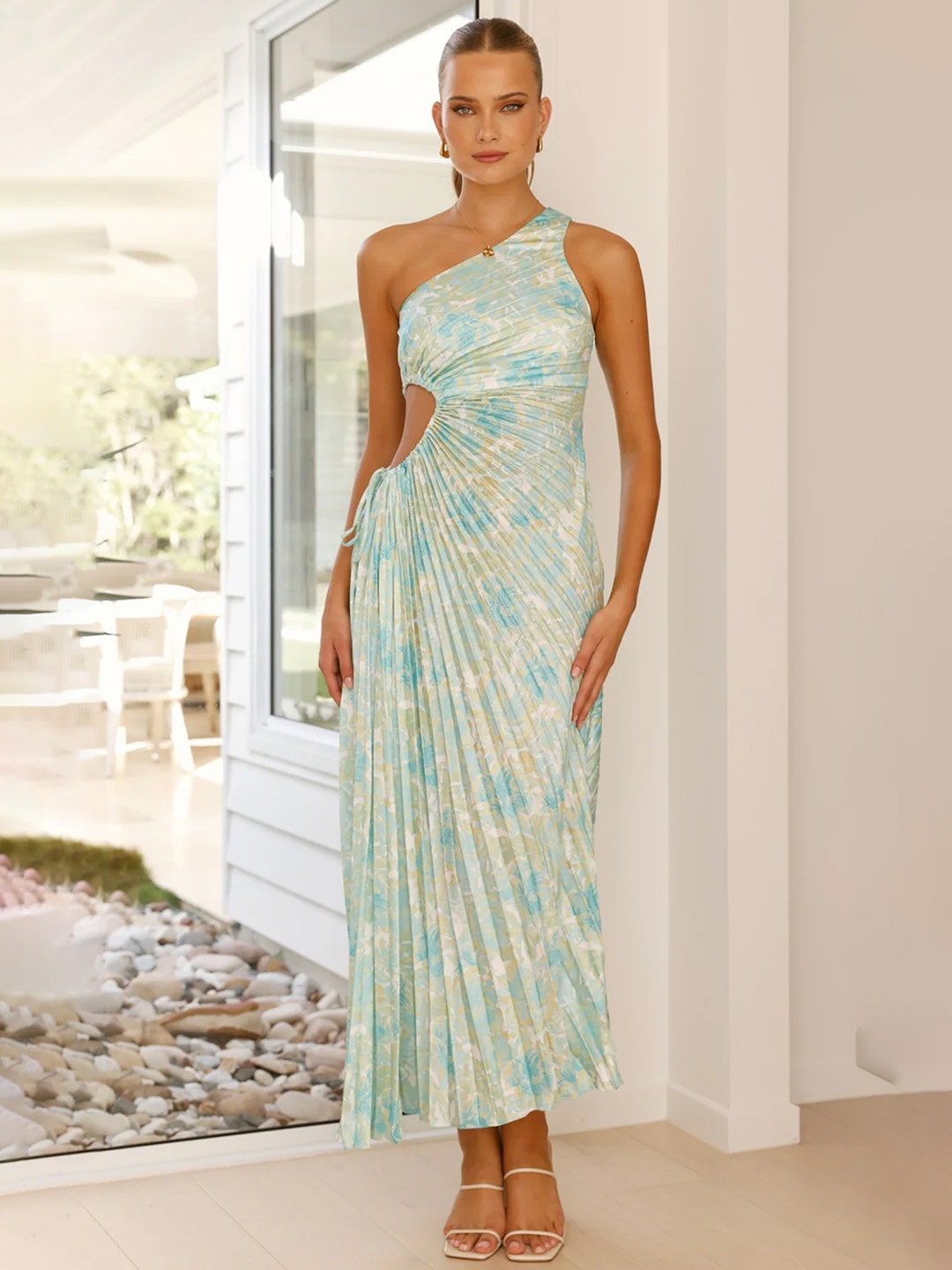 

LULU & SKY Women One Shoulder Maxi Dress Dress, White