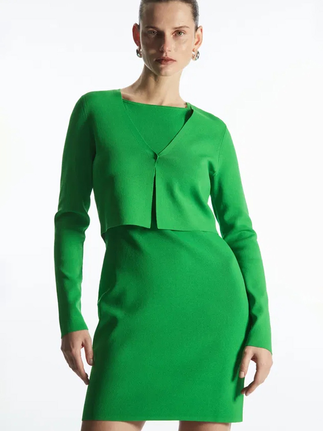 

LULU & SKY Halter Neck Sheath Dress With Jacket, Green