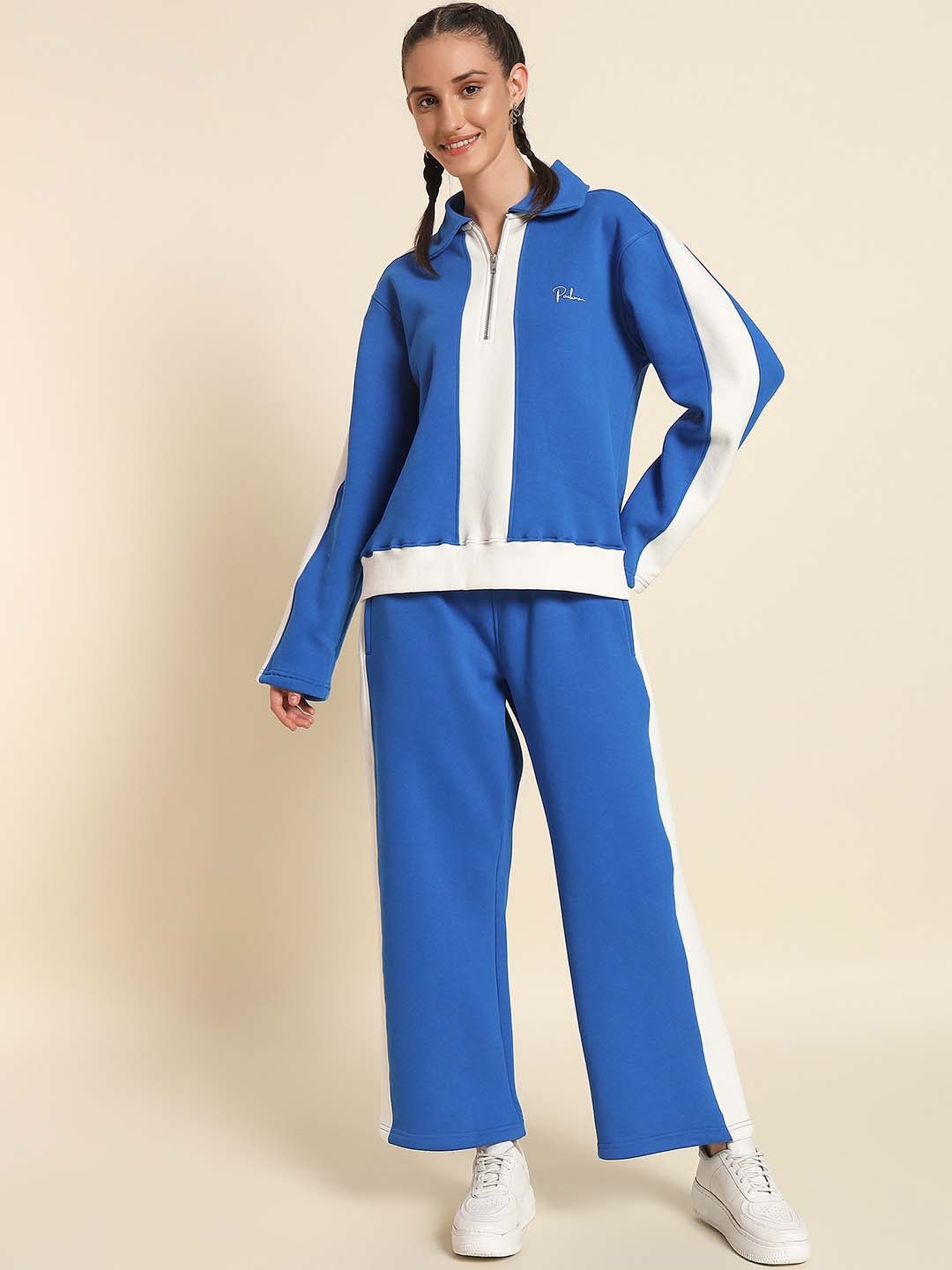

PockMAN Pure Cotton Sweatshirt & Trousers Co-Ords, Blue
