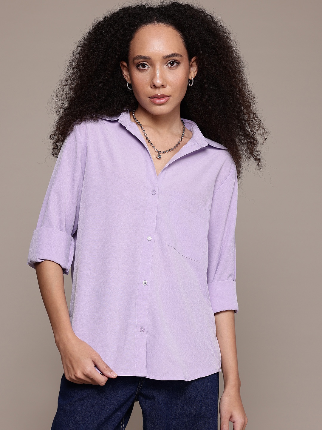 

The Roadster Lifestyle Co. Casual Shirt, Lavender