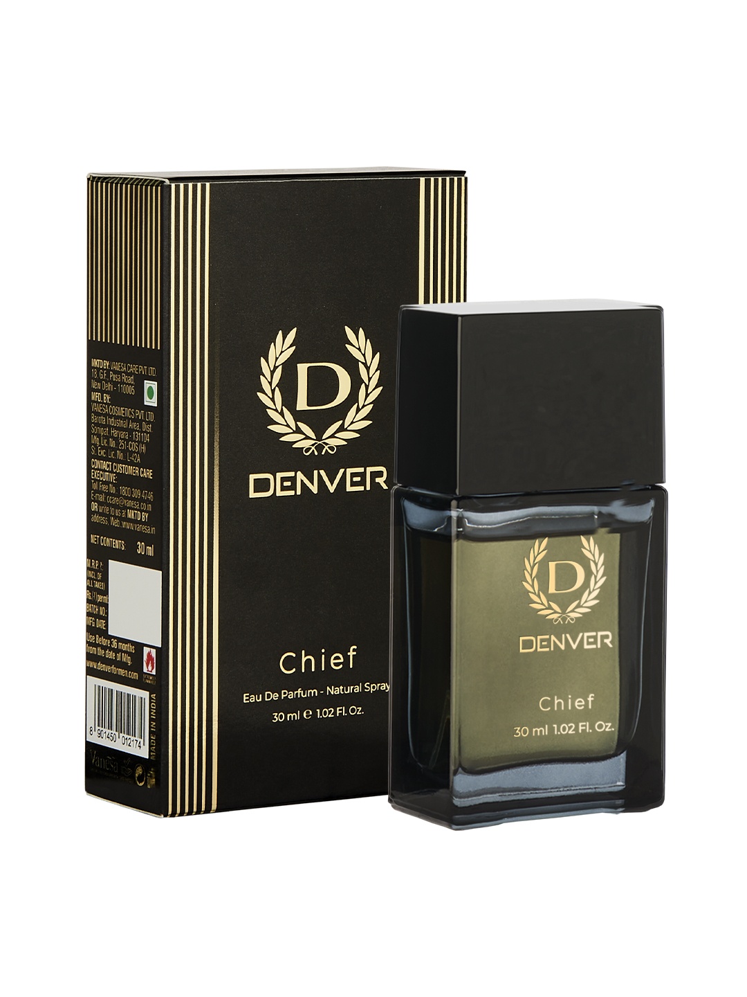 

Denver Men Chief Natural Spray Eau de Parfum - 30 ml, Black