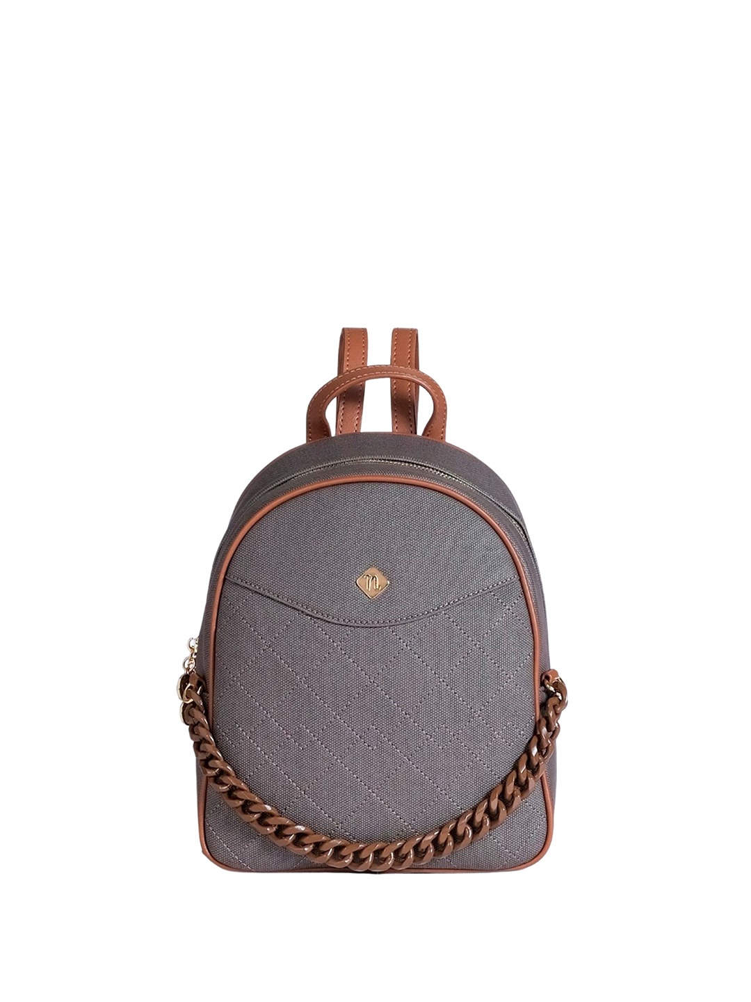 

Nestasia Terra Backpack With Chain Accent, Grey