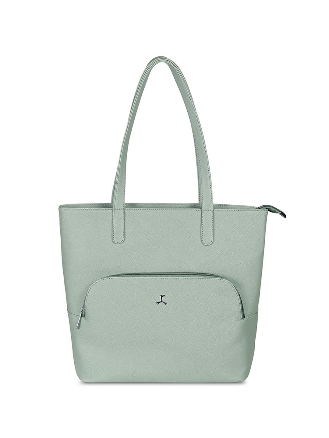 

Mochi Women Textured Two Handles Tote Bag, Green