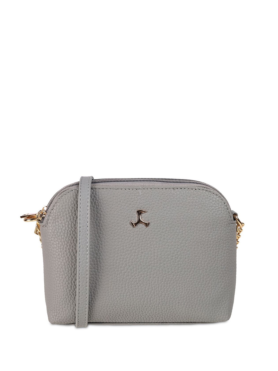 

Mochi Textured Structured Sling Bag, Grey