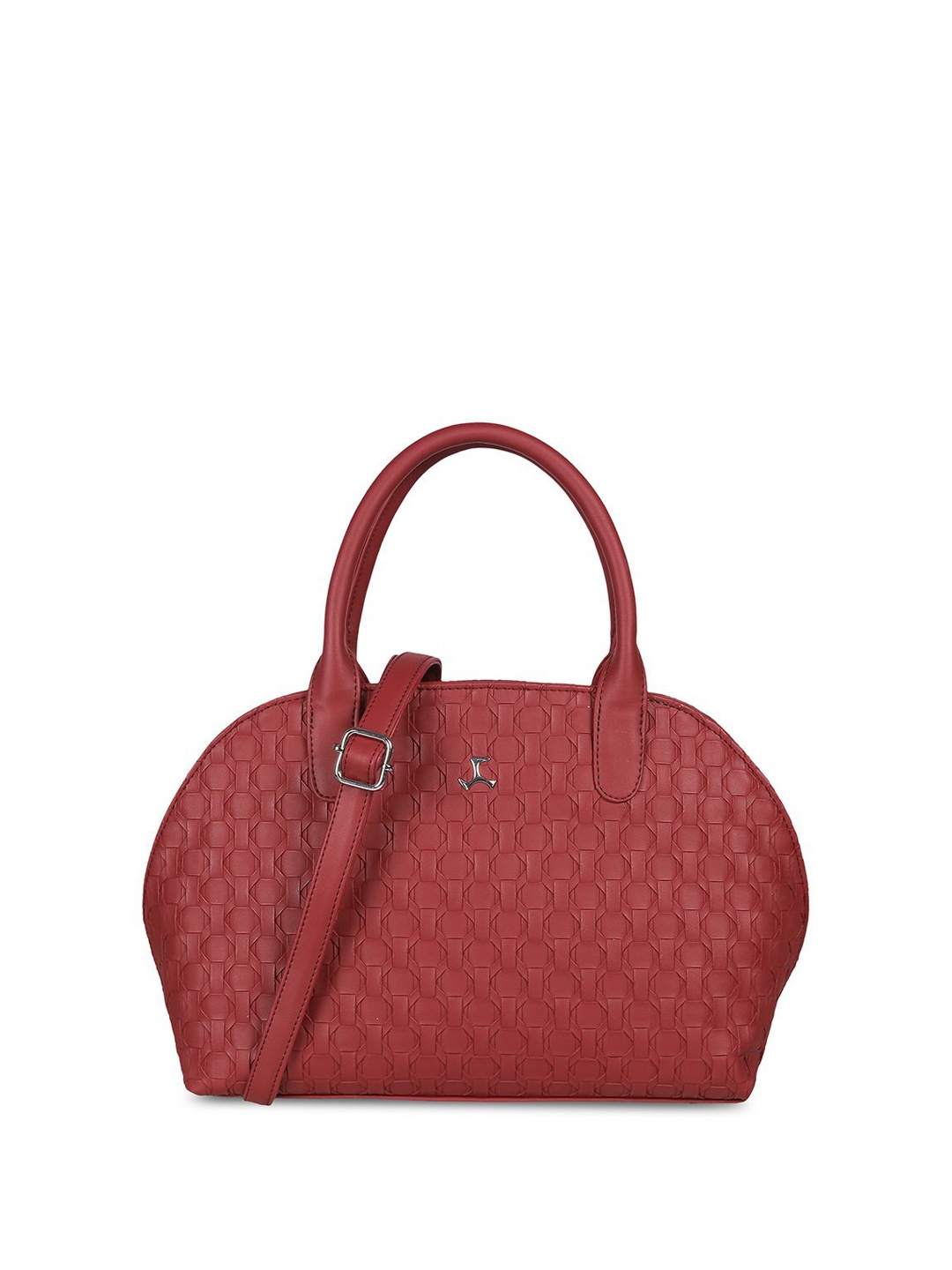 

Mochi Textured PU Structured Satchel Wth Quilted, Maroon