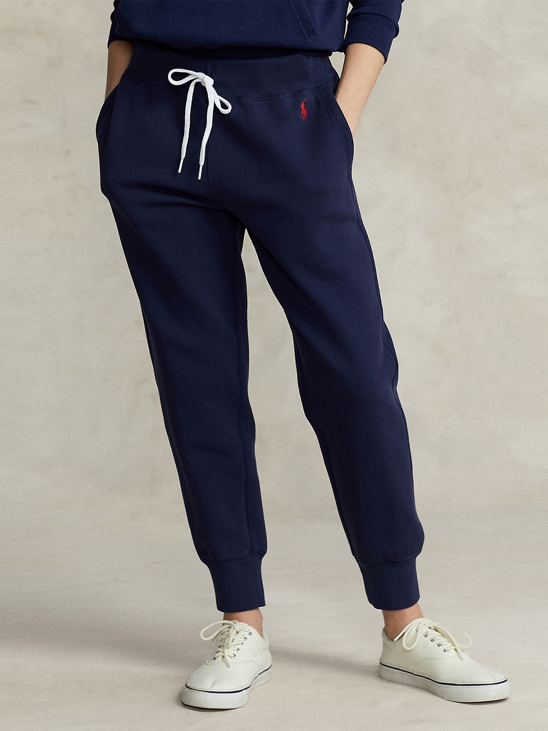 

Polo Ralph Lauren Women Mid Rise Regular Fit Cotton Joggers Trouser, Navy blue