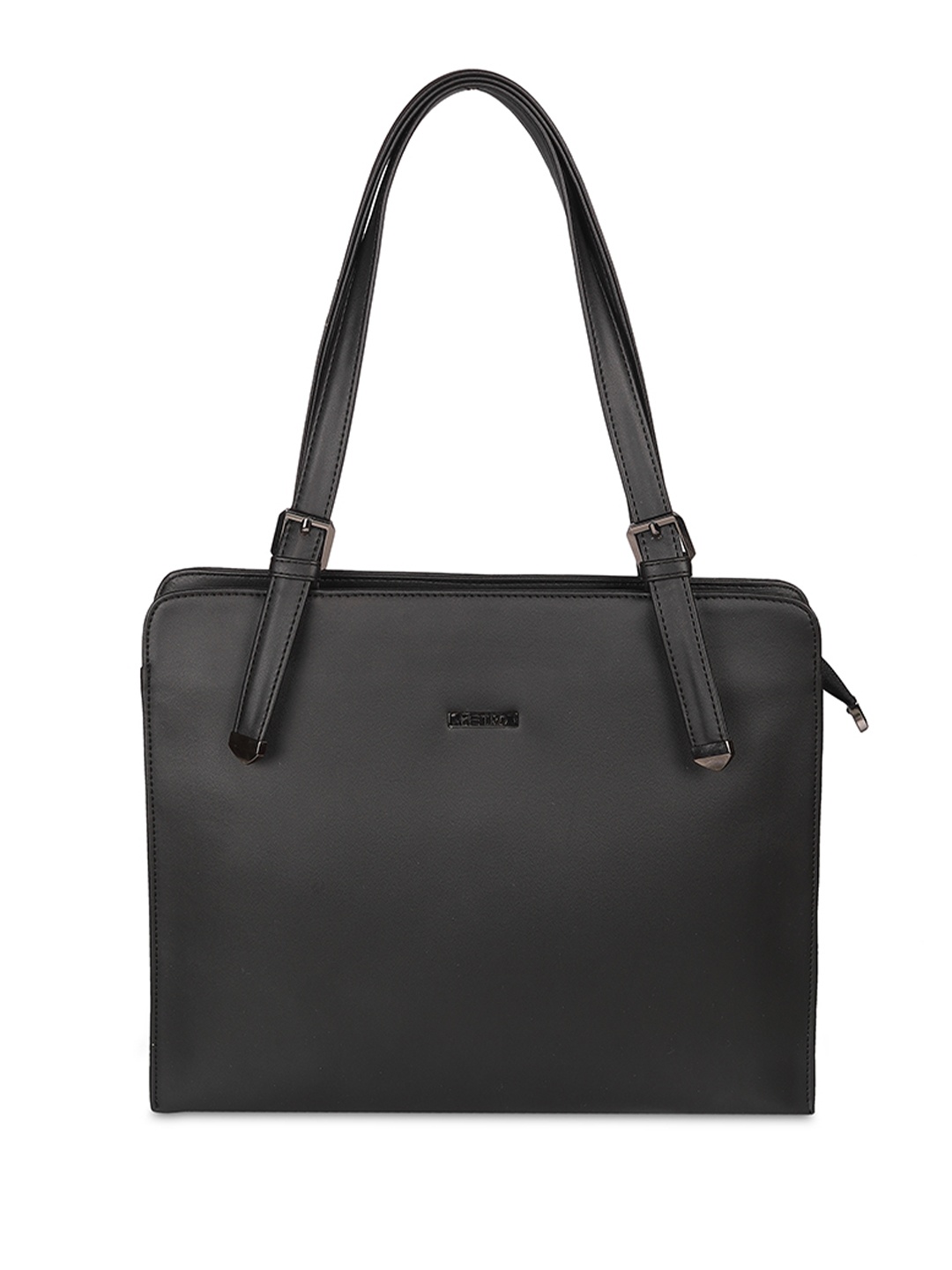

Metro Women Structured Shoulder Bag with Tasselled, Black