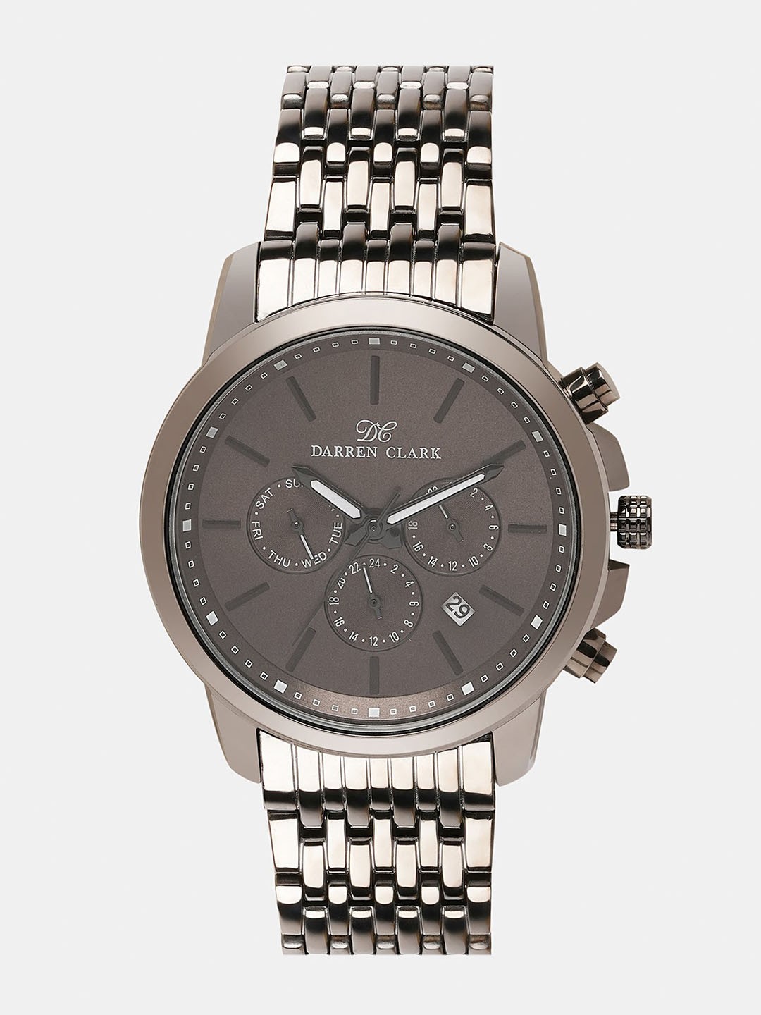 

DARREN CLARK Men Dial & Stainless Steel Bracelet Style Straps Analogue Watch 1008J-M0816, Grey