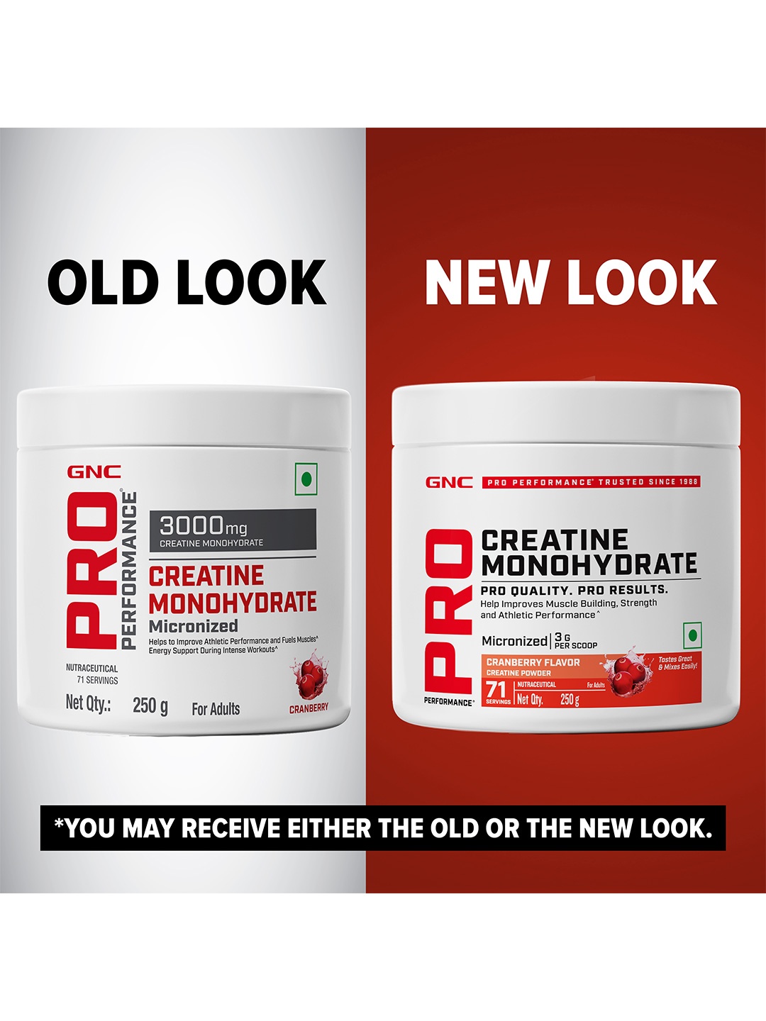 

GNC Cranberry Pro Performance Creatine Monohydrate Micronized Powder - 250 gm With Shaker, White