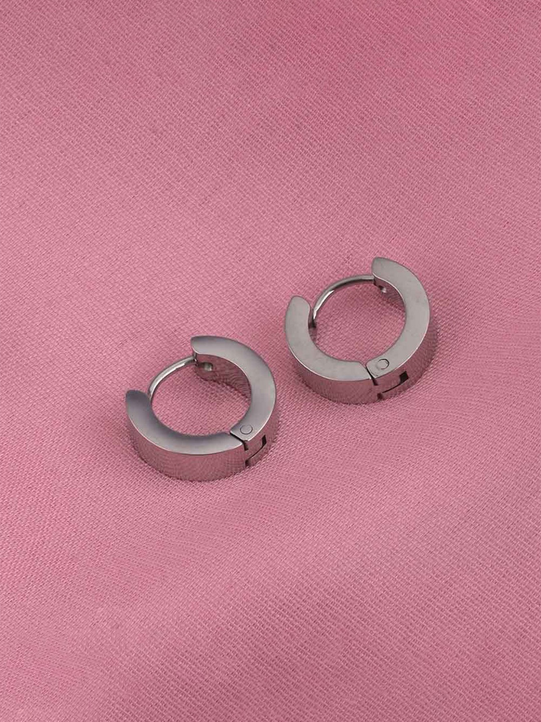 

PALMONAS Silver-Plated Circular Hoop Earrings