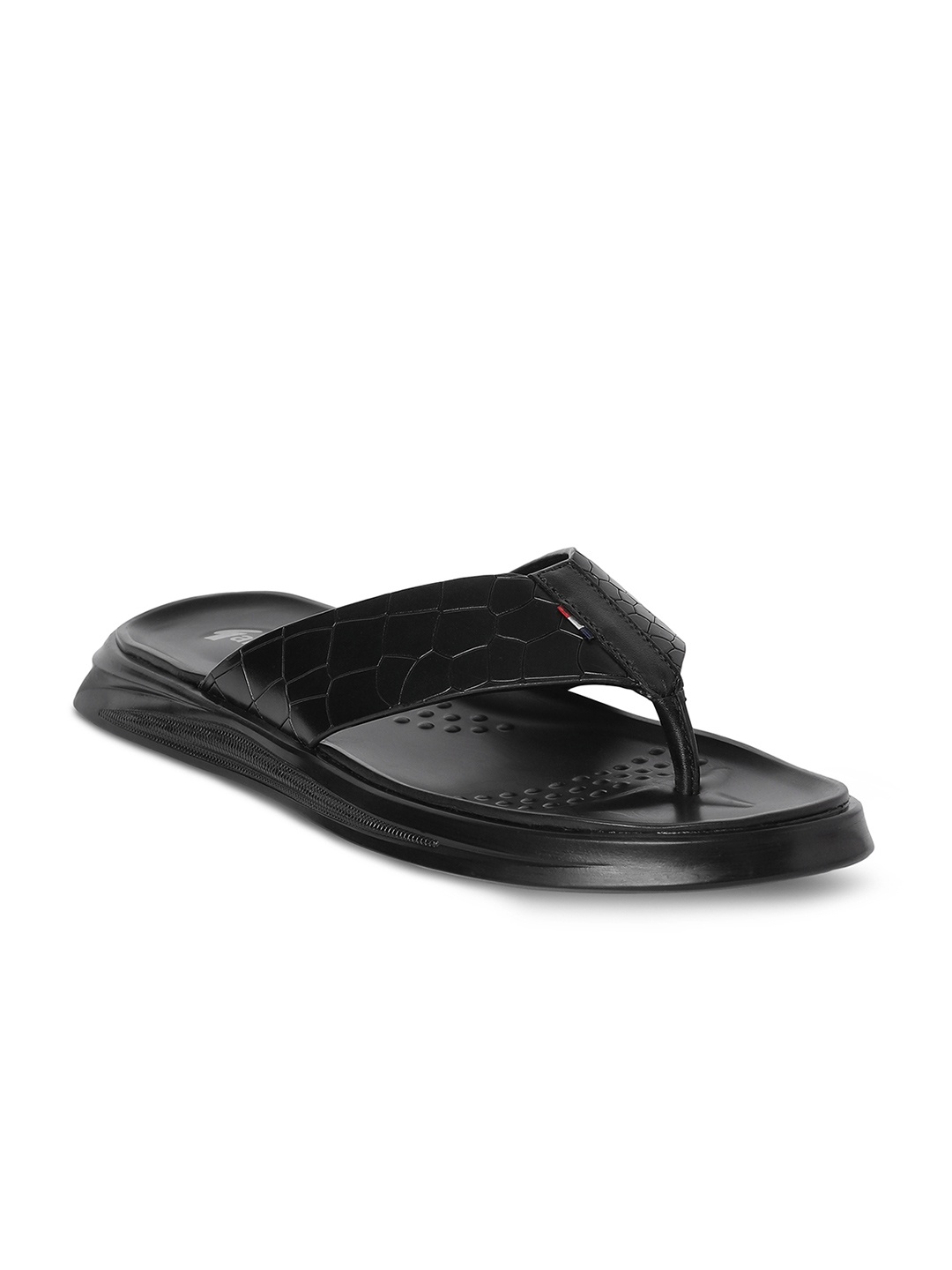 

GABICCI Men Leather Comfort Thong Sandals, Black