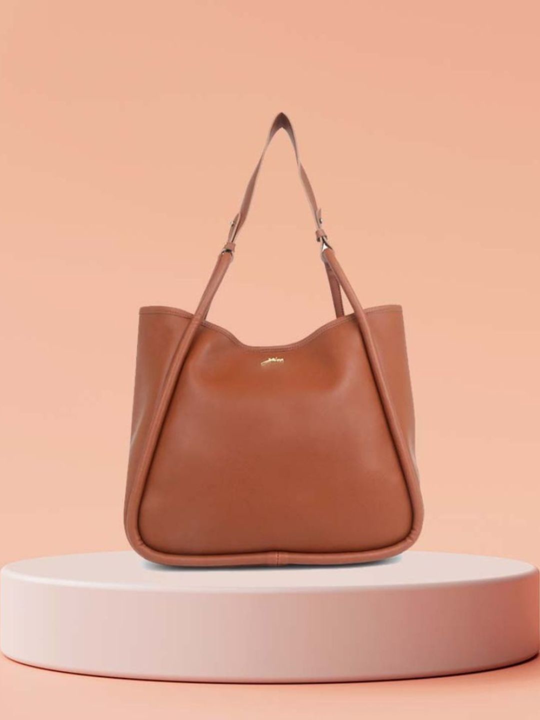yelloe Shopper Shoulder Bag with Tasselled, Tan