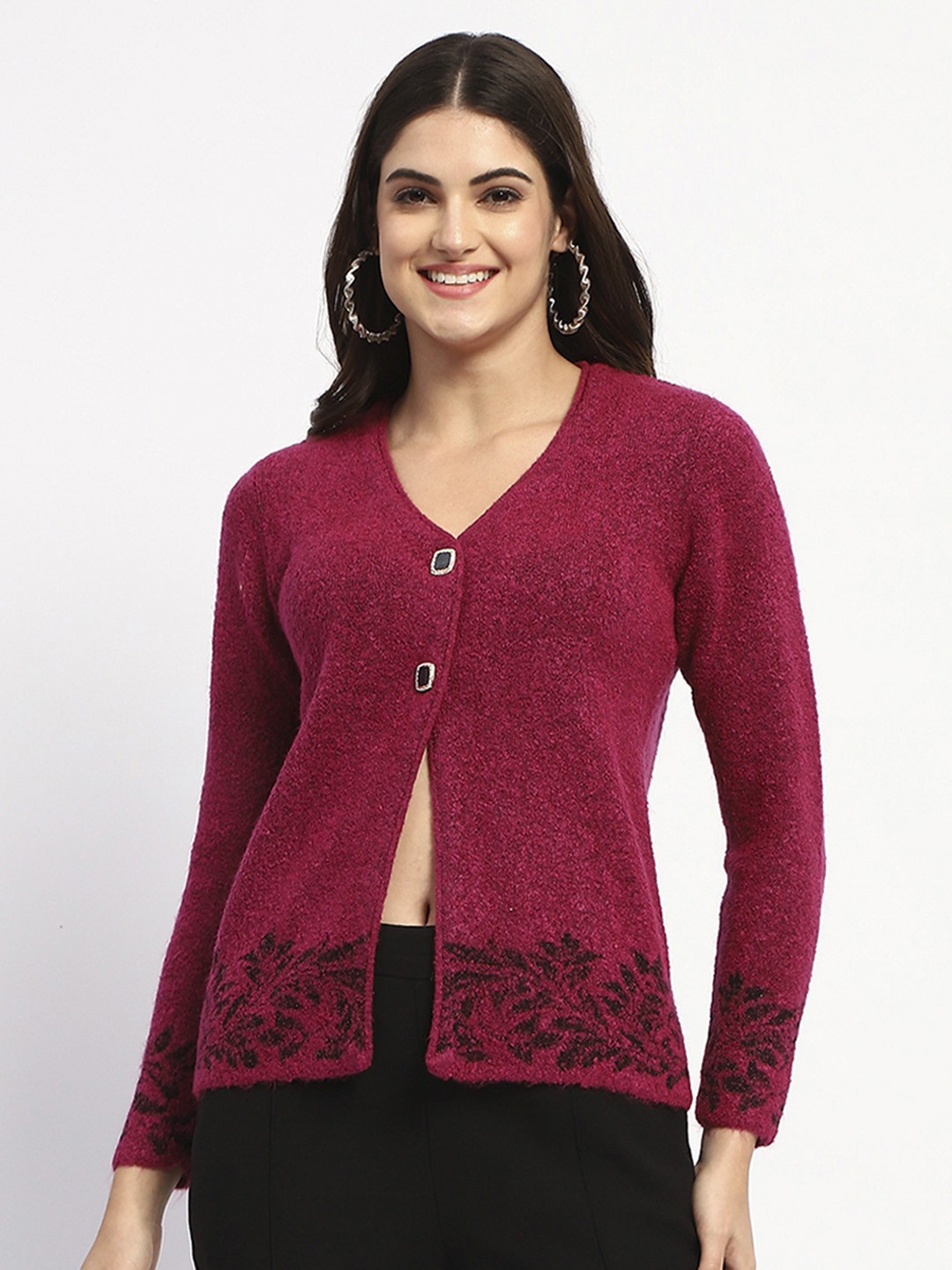 

Madame Women Cardigan, Maroon