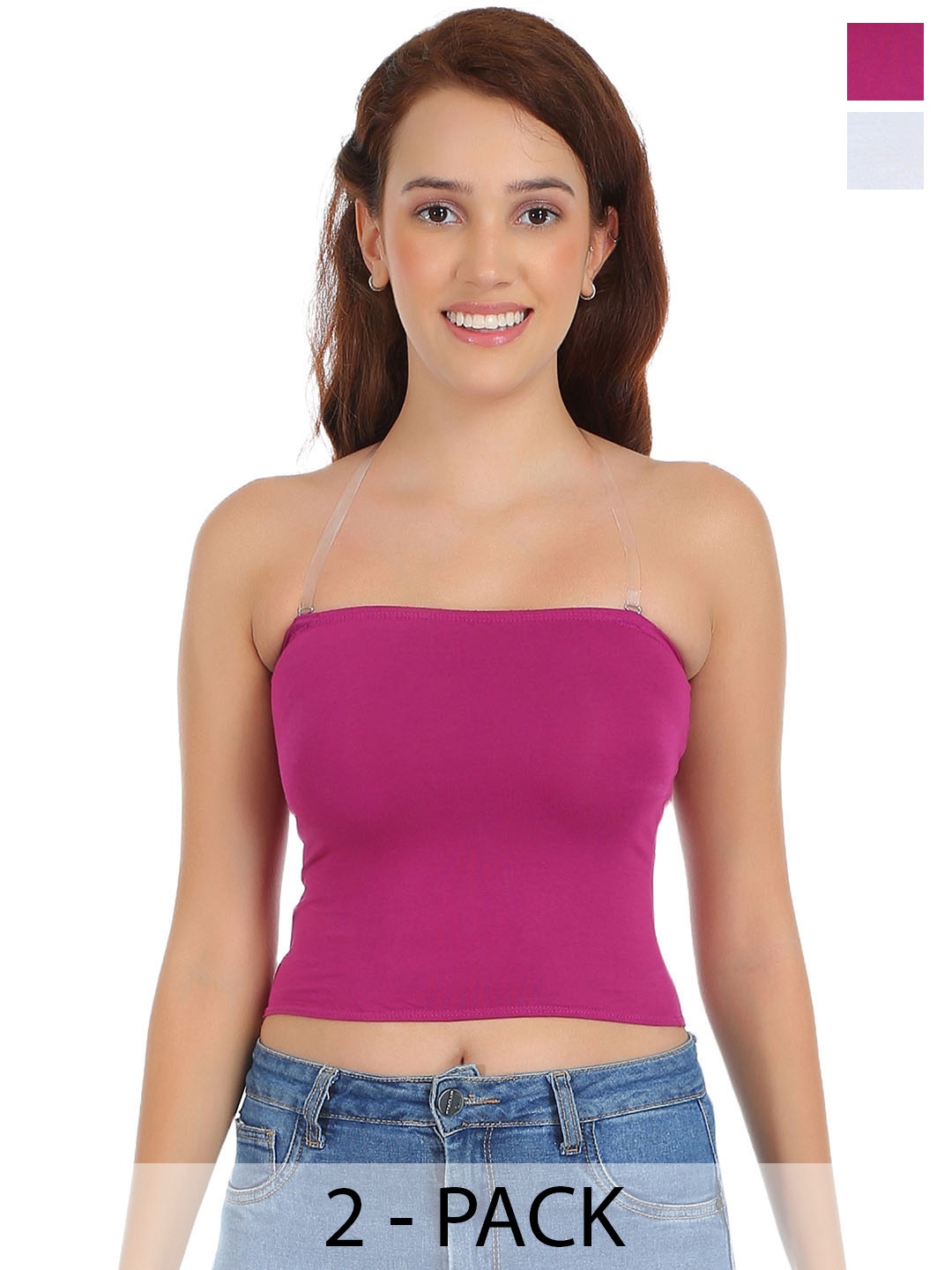 

SELFCARE Pack Of 2 Non-Padded Camisoles SN3236, Purple