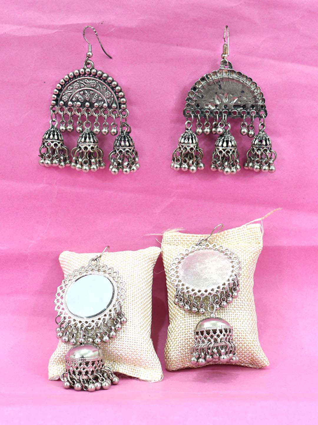 

VAGHBHATT Classic Jhumkas Earrings, Silver