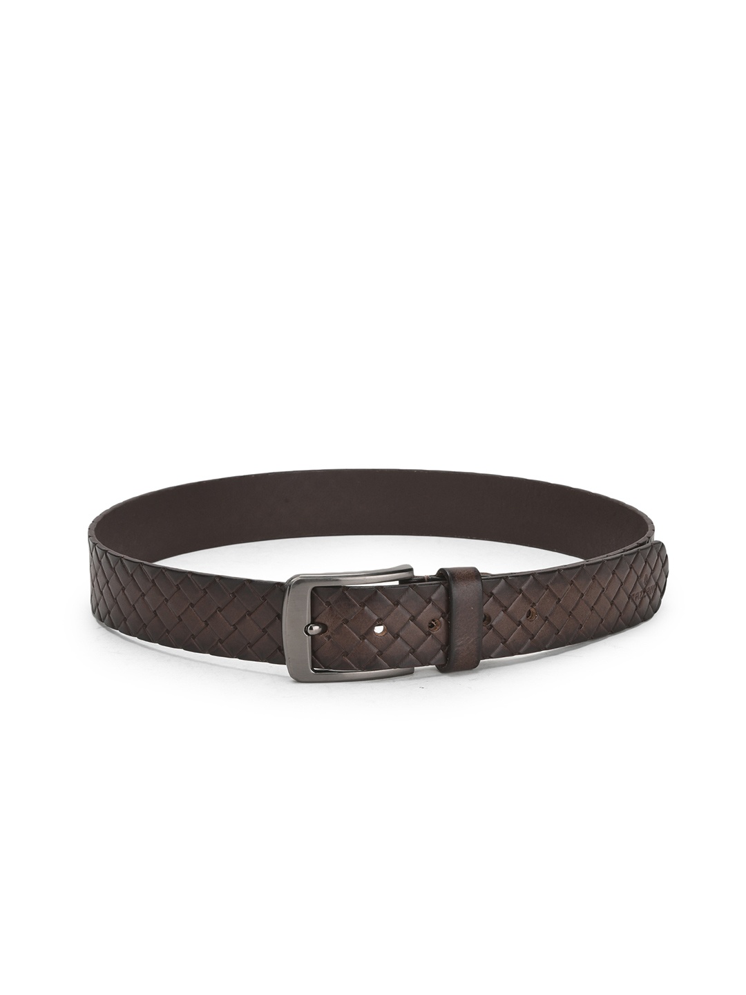 

Cazzano Men Textured Tang Closure Leather Casual Belt, Brown